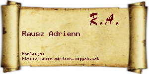 Rausz Adrienn névjegykártya